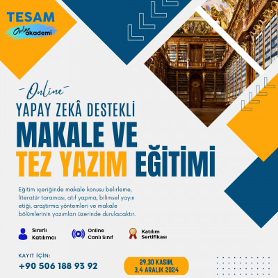 -AKADEMİK MAKALE ve TEZ YAZIM EĞİTİMİ 